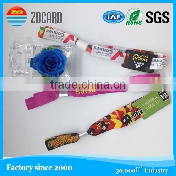 disposable programable ntag203 woven nfc rfid bracelet for event