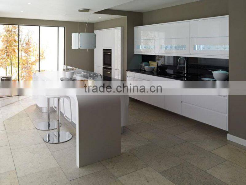 Beige color artificial quartz stone slabs used for countertops
