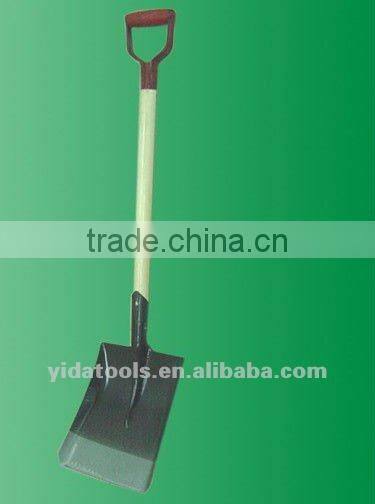 black painted and polished square point shovel