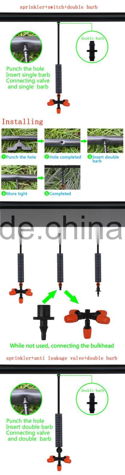 5 way atomizer mist sprinkler,water sprinkler,quality assurance