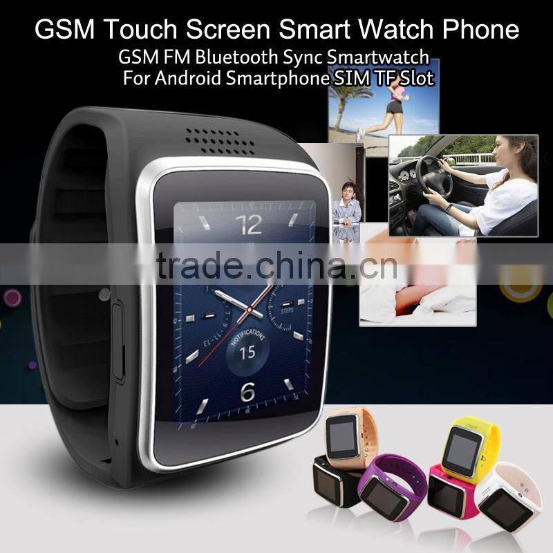 2015 hot selling 1.54inch GSM touch screen smart watch phone