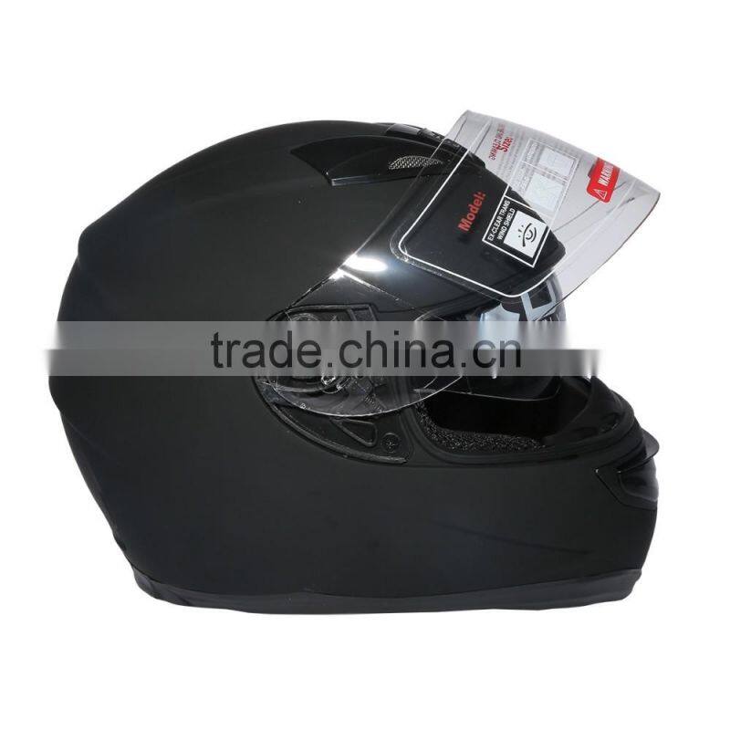 Dual Visor Matte Black Street Sport Bike Full Face Motorcycle Helmet M/L/XL