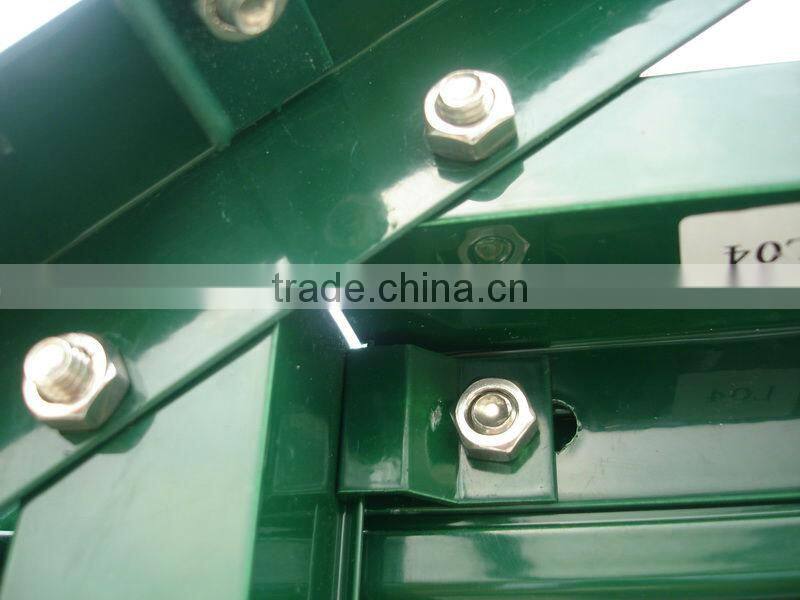 Aluminium spring clips dark green glass greenhouse HX78125G-1