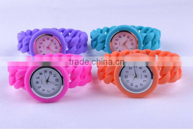 Twisted band silicone watch braided band silicone watch