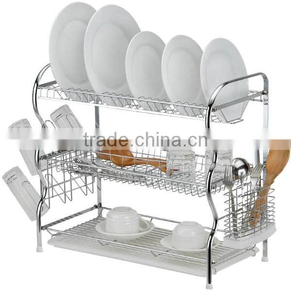 Metal Dish Drainer Rack Utensil Holder