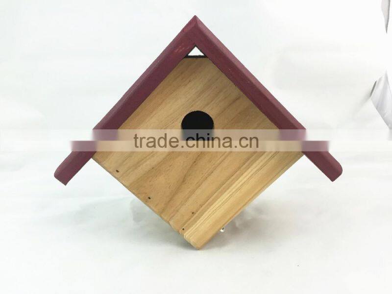 Simple small wooden bird's nest,FSC wood bird house