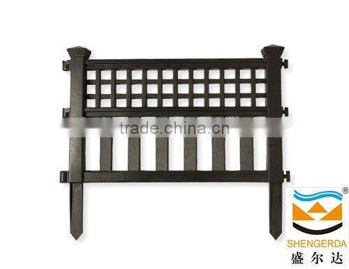 small garden decorative clear plastic fence