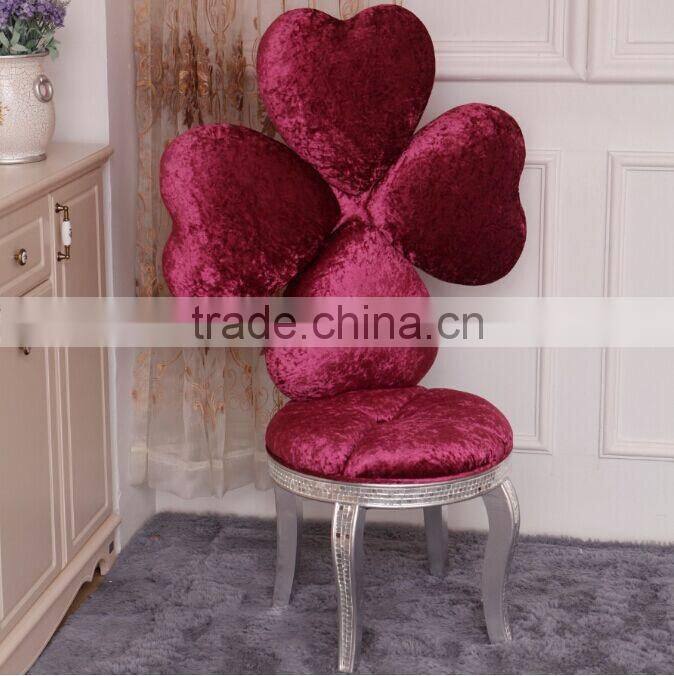 BISINI Beautiful Design Leisure Chair, Flower Shaped Solid Wood with Fabric Chair, Fancy Decorative Chair (BF01-X1186)