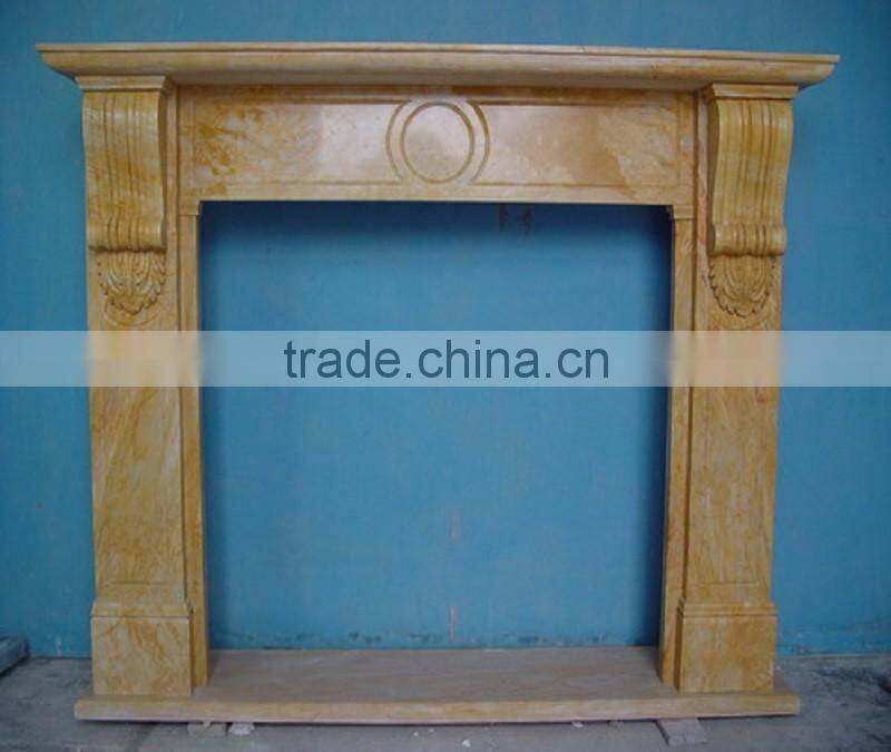 Beige stone electric fireplace for popular sale
