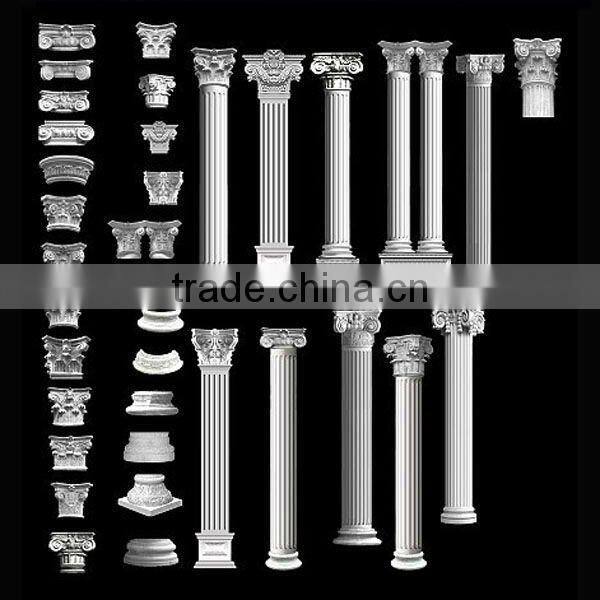 White Marble Roman Round Pillar