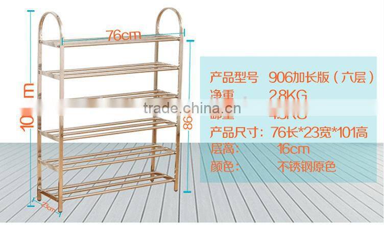 5 tiers stainless steel square tube shoes storage orginaze