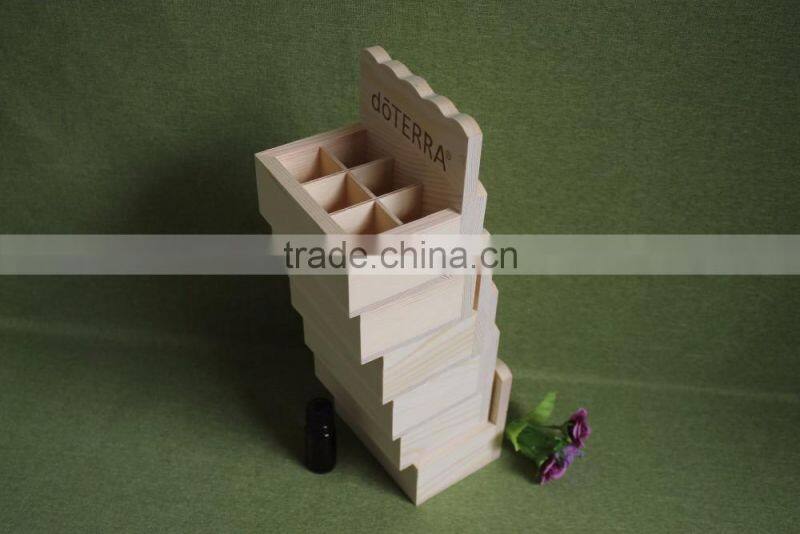 Eco-Friendly Feature and Tools Use wooden essential oil display storage box with 6 compartments