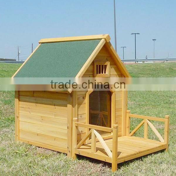 Prefab fir wooden dog house with porch