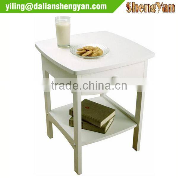 Wooden White Lacquered Nightstand