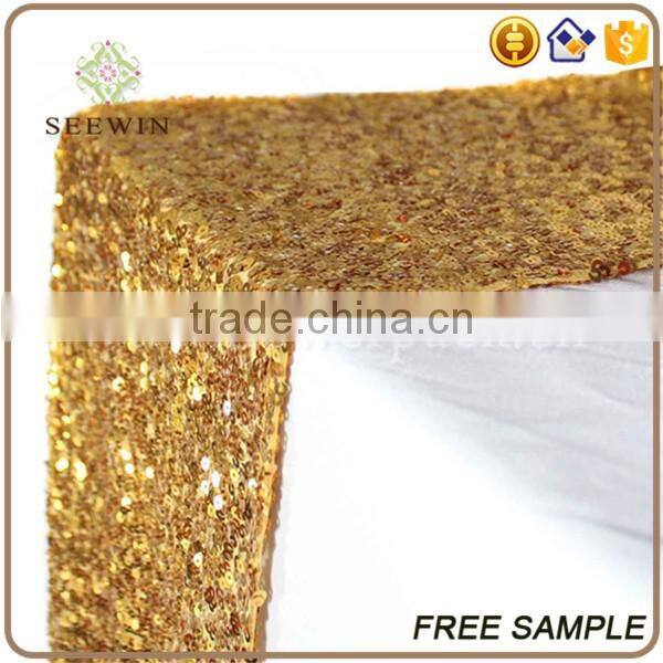high quality customized gold sequin table runner