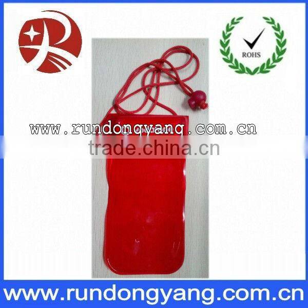 Most popular promotion plastic PVC drawstring bag for mobile phone