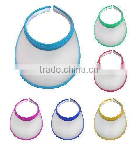 pink pvc sun visor cap for promotion