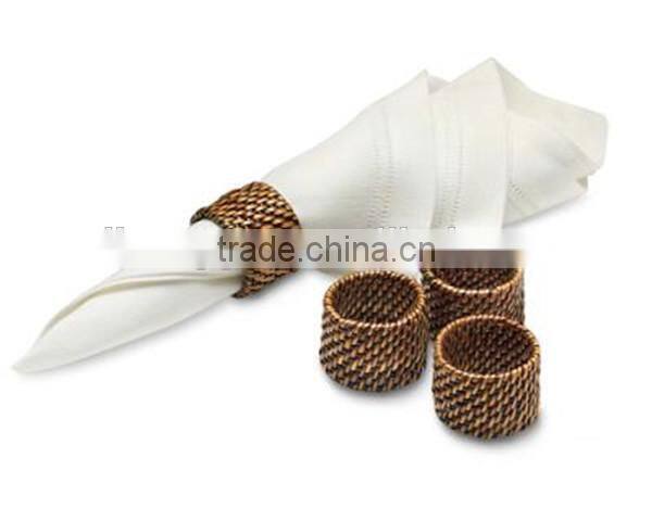 RH-YF21 wholesale weaved bracelet decorating towel ring rattan napkin ring