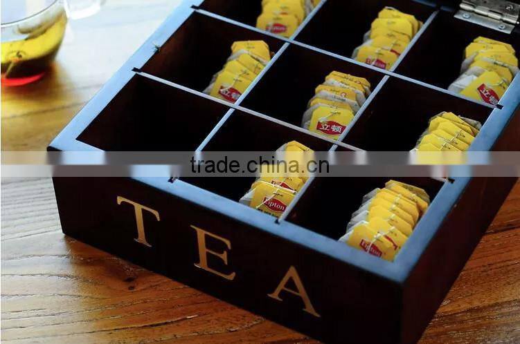 gird wooden tea gift box&wooden coffee storage box
