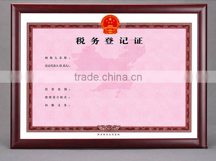 2016 hot selling A4,A5,A3 Wooden certificate photo frame