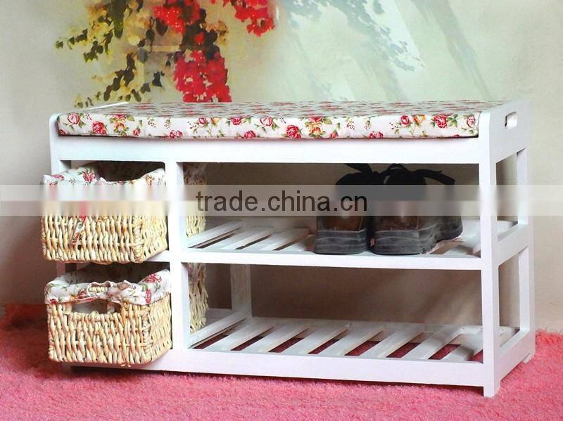 Wooden chair shoe racks for home