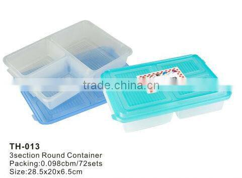 pp lunch box food container,3 compartment bento box
