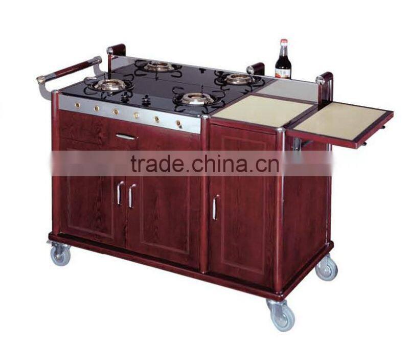 Flamble cart catering carts for hotel restaurant