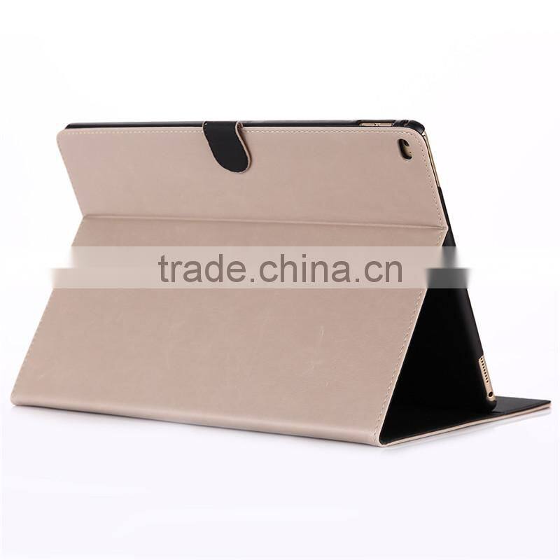 High quality crazy-horse PU card bumper/pocket cell phone case for Ipad PRO