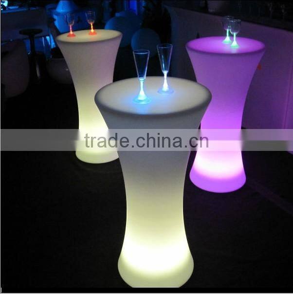 Outdoor and Indoor Plastic Rechargeable Illuminated LED Bar Counter / Moden waterproof led stool