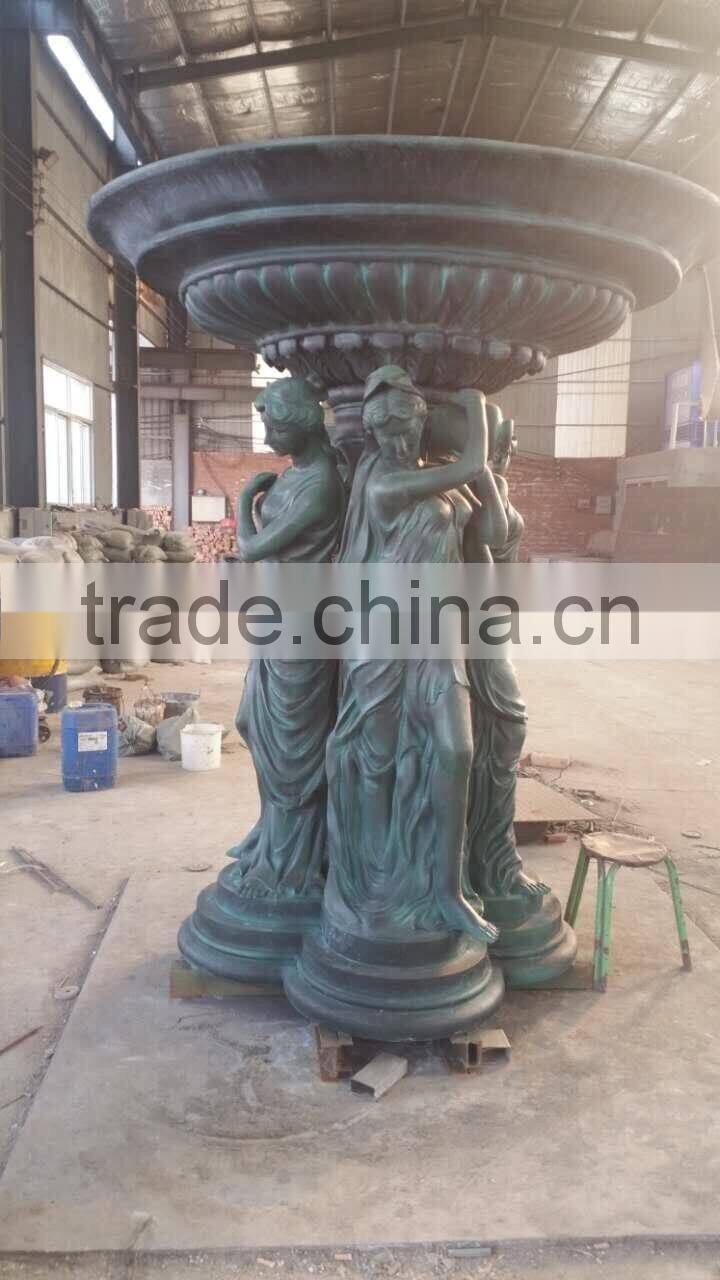 Large Garden water fountain decoration metal craft bronze fountain sculpture