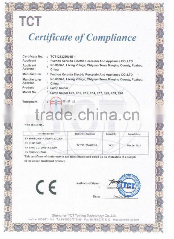 screw type plastic E14-E27 lampholder