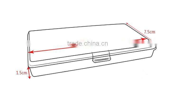 15cm Clear Rectangular Plastic Storage box Nail art Kits Tool Box