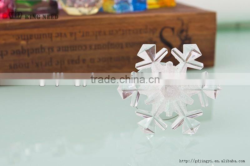 LED electronic light acrylic snowflake hanging Xmas tree ornament
