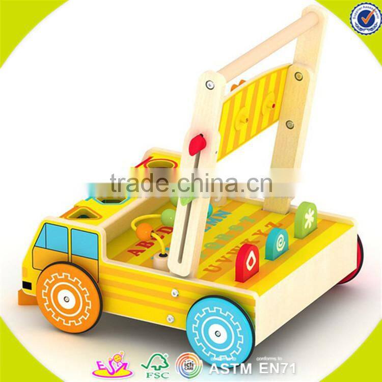 wholesale useful wooden stroller walker educational kids wooden stroller walker toy best wooden stroller walker W16E031
