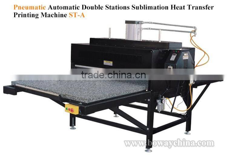 Flat bed 2 Stations Sublimation hot heat transfer press nylon printing machine