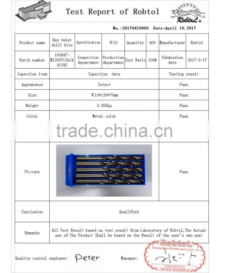 10mm nano titanium coating straight shank Hss Twist Drill Bits Cobalt Fully Ground Bright Finish drilling Metal Forged Alloy