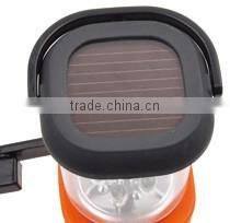 LED Solar dynamo Lantern with Hand Crank USB Li-ion battery camping lamp