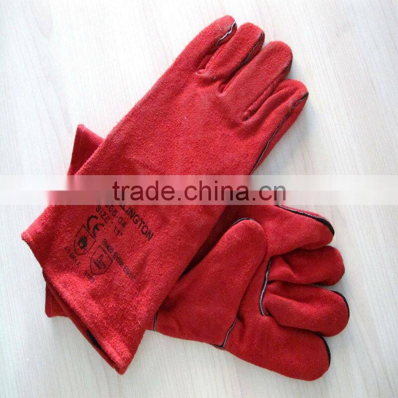 Cow Split Full Lining Leather Welding Gloves In Guangzhou