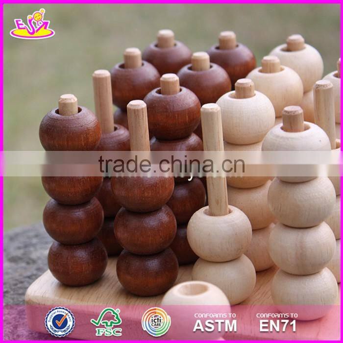 2017 new design educational beads wooden toddler stacking toys W13D115