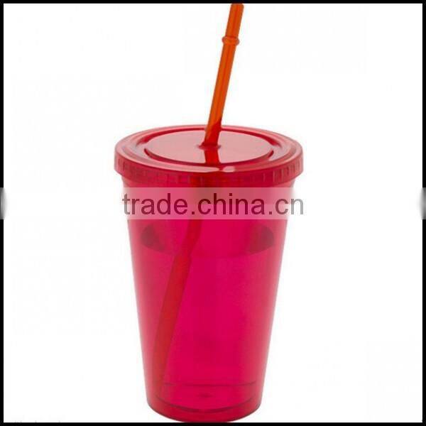 Smoothie Tumbler with Straw JUICE & ICED COFFEE PLASTIC TRAVEL cups,customized plastic coffee travel beverage cups manufacturer