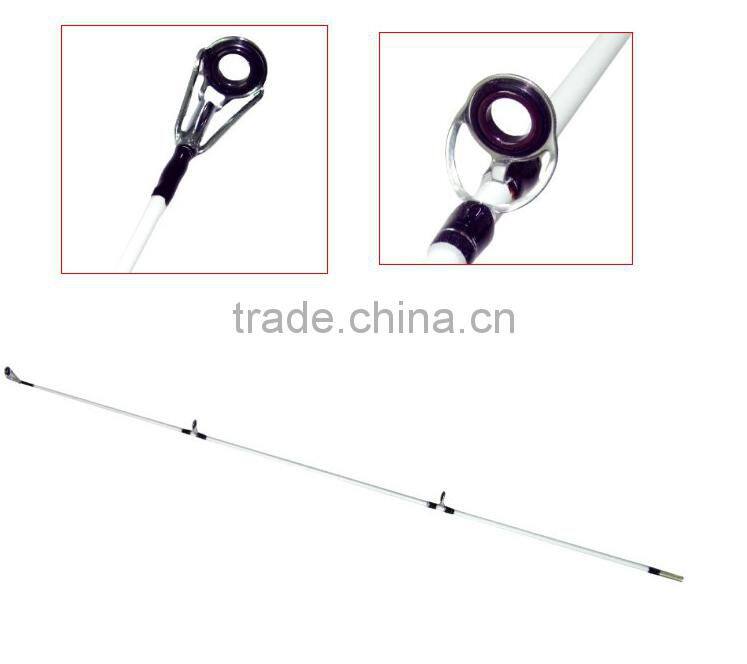White Color 2-Section Fiberglass Spinning Fishing Rod