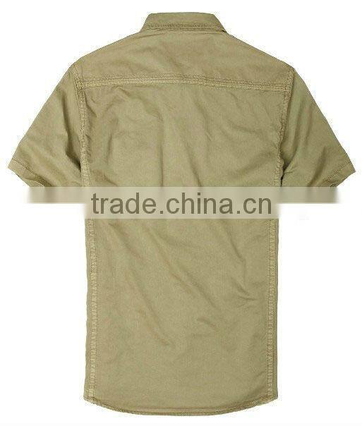 Men's spring & summer 100% cotton breathable short-sleeved tactical shirts