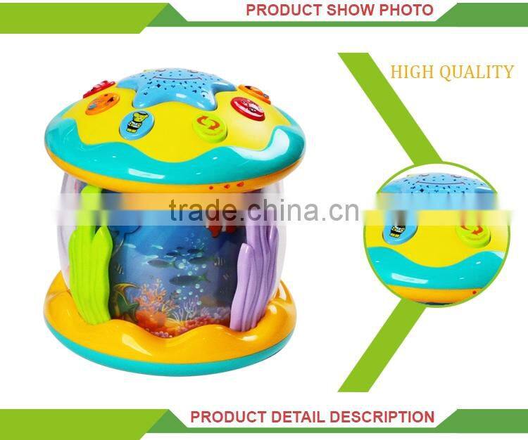 Newest musical instrument drum kids projector toys