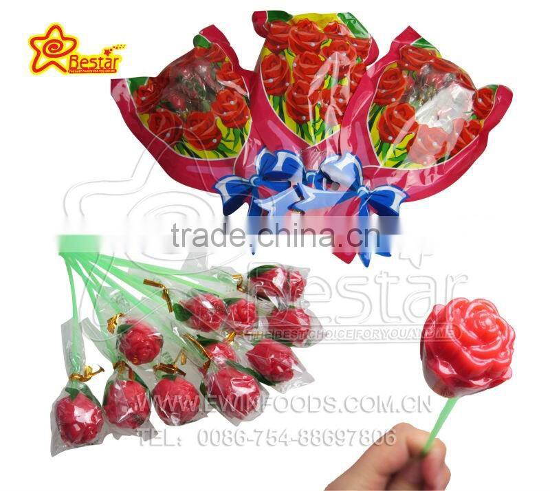 Rose Shape 3D Lollipop with Display Box
