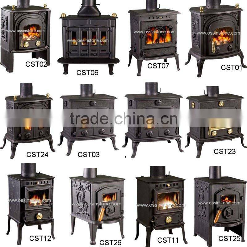 New style double door cast iron wood burning cook stove