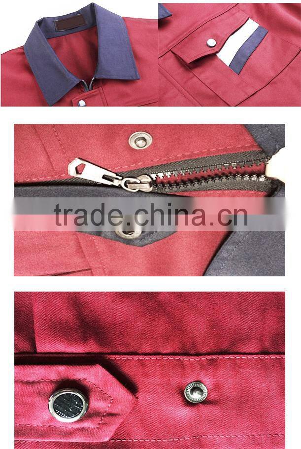 2016 OEM unisex garage overall uniforms workwear long sleeve