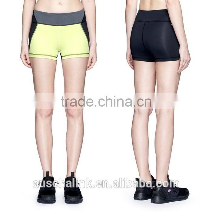 2016 unique design lady neon colourblock mountain bike shorts customized