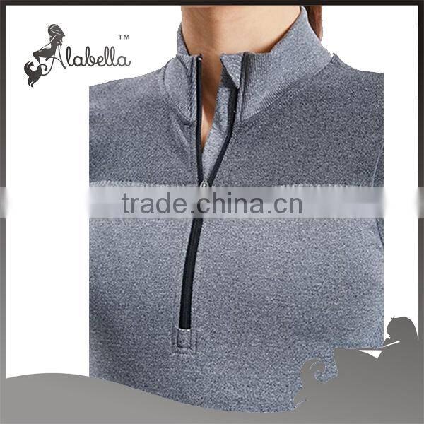 Thumbholes Women pullover hoodie 1/4 zip pullover sweatshirt