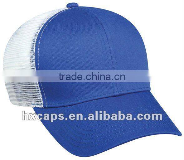 Blank two colors cotton twill mesh snapback baseball cap