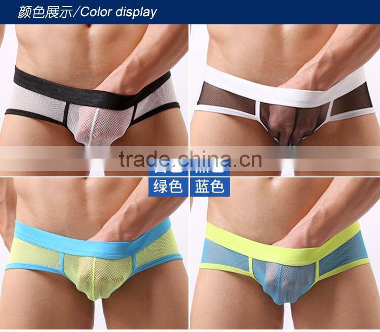 MGOO New Arrival Band Mens Sexy Mesh Brief Short For Gays Transparent Jocks Thongs MB018